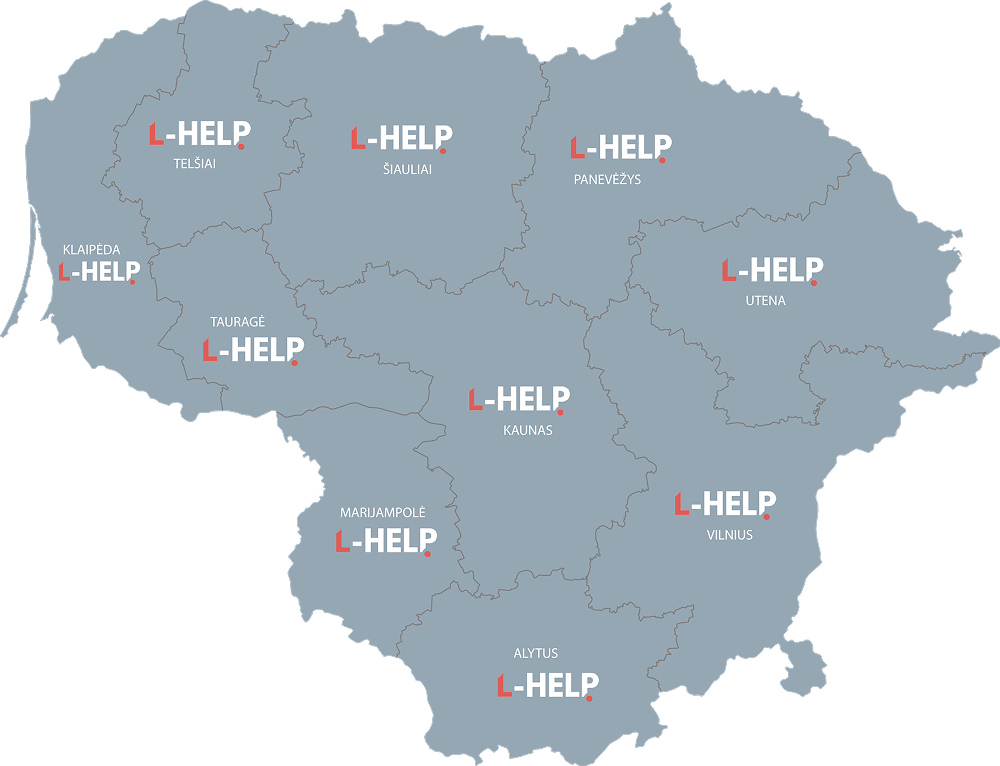 L'Help locations map